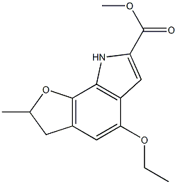 methyl 5-ethoxy-2-methyl-3,8-dihydro-2H-furo[3,2-g]indole-7-carboxylate 구조식 이미지