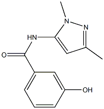 N-(1,3-dimethyl-1H-pyrazol-5-yl)-3-hydroxybenzamide 구조식 이미지