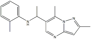 N-(1-{2,7-dimethylpyrazolo[1,5-a]pyrimidin-6-yl}ethyl)-2-methylaniline 구조식 이미지