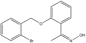 N-(1-{2-[(2-bromophenyl)methoxy]phenyl}ethylidene)hydroxylamine 구조식 이미지