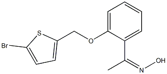 N-(1-{2-[(5-bromothiophen-2-yl)methoxy]phenyl}ethylidene)hydroxylamine 구조식 이미지