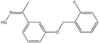 N-(1-{3-[(2-fluorophenyl)methoxy]phenyl}ethylidene)hydroxylamine 구조식 이미지