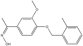 N-(1-{3-methoxy-4-[(2-methylphenyl)methoxy]phenyl}ethylidene)hydroxylamine 구조식 이미지