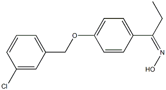 N-(1-{4-[(3-chlorophenyl)methoxy]phenyl}propylidene)hydroxylamine 구조식 이미지