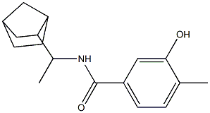 N-(1-{bicyclo[2.2.1]heptan-2-yl}ethyl)-3-hydroxy-4-methylbenzamide 구조식 이미지