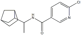 N-(1-{bicyclo[2.2.1]heptan-2-yl}ethyl)-6-chloropyridine-3-carboxamide 구조식 이미지