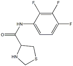 N-(2,3,4-trifluorophenyl)-1,3-thiazolidine-4-carboxamide 구조식 이미지