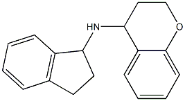 N-(2,3-dihydro-1H-inden-1-yl)-3,4-dihydro-2H-1-benzopyran-4-amine 구조식 이미지