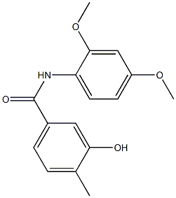 N-(2,4-dimethoxyphenyl)-3-hydroxy-4-methylbenzamide 구조식 이미지