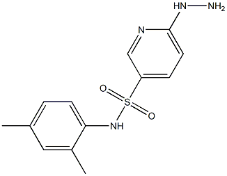 N-(2,4-dimethylphenyl)-6-hydrazinylpyridine-3-sulfonamide 구조식 이미지