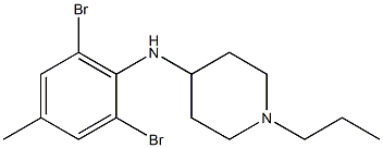 N-(2,6-dibromo-4-methylphenyl)-1-propylpiperidin-4-amine 구조식 이미지