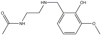 N-(2-{[(2-hydroxy-3-methoxyphenyl)methyl]amino}ethyl)acetamide 구조식 이미지