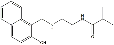 N-(2-{[(2-hydroxynaphthalen-1-yl)methyl]amino}ethyl)-2-methylpropanamide 구조식 이미지