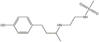 N-(2-{[4-(4-hydroxyphenyl)butan-2-yl]amino}ethyl)methanesulfonamide Structure