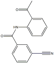 N-(2-acetylphenyl)-3-cyanobenzamide 구조식 이미지
