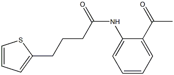 N-(2-acetylphenyl)-4-(thiophen-2-yl)butanamide 구조식 이미지