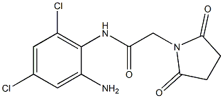 N-(2-amino-4,6-dichlorophenyl)-2-(2,5-dioxopyrrolidin-1-yl)acetamide 구조식 이미지