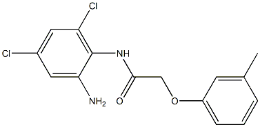 N-(2-amino-4,6-dichlorophenyl)-2-(3-methylphenoxy)acetamide 구조식 이미지