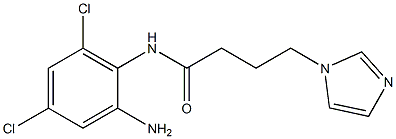 N-(2-amino-4,6-dichlorophenyl)-4-(1H-imidazol-1-yl)butanamide 구조식 이미지