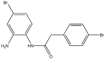 N-(2-amino-4-bromophenyl)-2-(4-bromophenyl)acetamide 구조식 이미지