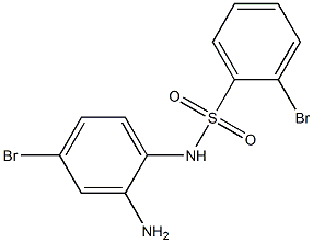 N-(2-amino-4-bromophenyl)-2-bromobenzene-1-sulfonamide 구조식 이미지