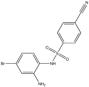 N-(2-amino-4-bromophenyl)-4-cyanobenzene-1-sulfonamide 구조식 이미지