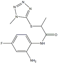 N-(2-amino-4-fluorophenyl)-2-[(1-methyl-1H-1,2,3,4-tetrazol-5-yl)sulfanyl]propanamide 구조식 이미지
