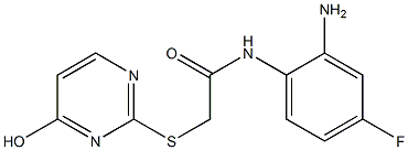 N-(2-amino-4-fluorophenyl)-2-[(4-hydroxypyrimidin-2-yl)sulfanyl]acetamide 구조식 이미지