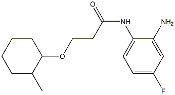 N-(2-amino-4-fluorophenyl)-3-[(2-methylcyclohexyl)oxy]propanamide Structure