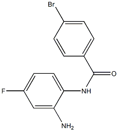 N-(2-amino-4-fluorophenyl)-4-bromobenzamide 구조식 이미지