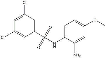 N-(2-amino-4-methoxyphenyl)-3,5-dichlorobenzene-1-sulfonamide 구조식 이미지