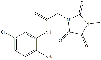 N-(2-amino-5-chlorophenyl)-2-(3-methyl-2,4,5-trioxoimidazolidin-1-yl)acetamide 구조식 이미지