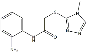 N-(2-aminophenyl)-2-[(4-methyl-4H-1,2,4-triazol-3-yl)sulfanyl]acetamide 구조식 이미지