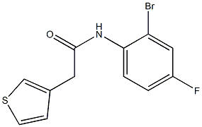 N-(2-bromo-4-fluorophenyl)-2-(thiophen-3-yl)acetamide Structure