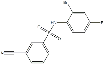 N-(2-bromo-4-fluorophenyl)-3-cyanobenzene-1-sulfonamide 구조식 이미지