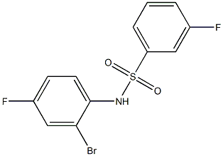 N-(2-bromo-4-fluorophenyl)-3-fluorobenzene-1-sulfonamide 구조식 이미지