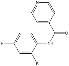 N-(2-bromo-4-fluorophenyl)pyridine-4-carboxamide 구조식 이미지