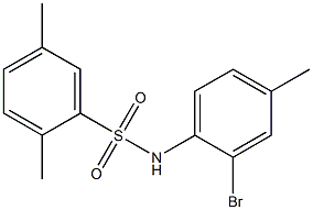 N-(2-bromo-4-methylphenyl)-2,5-dimethylbenzene-1-sulfonamide 구조식 이미지