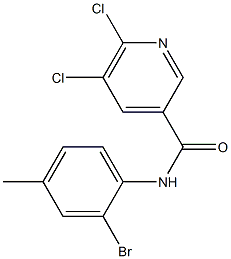 N-(2-bromo-4-methylphenyl)-5,6-dichloropyridine-3-carboxamide 구조식 이미지