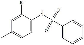 N-(2-bromo-4-methylphenyl)benzenesulfonamide Structure
