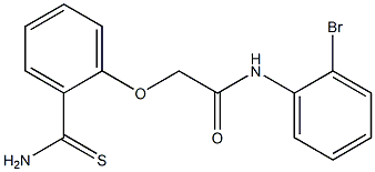 N-(2-bromophenyl)-2-(2-carbamothioylphenoxy)acetamide 구조식 이미지