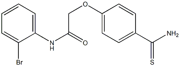 N-(2-bromophenyl)-2-(4-carbamothioylphenoxy)acetamide Structure