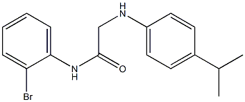 N-(2-bromophenyl)-2-{[4-(propan-2-yl)phenyl]amino}acetamide 구조식 이미지