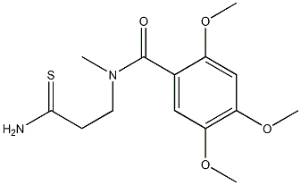 N-(2-carbamothioylethyl)-2,4,5-trimethoxy-N-methylbenzamide 구조식 이미지
