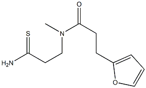 N-(2-carbamothioylethyl)-3-(furan-2-yl)-N-methylpropanamide 구조식 이미지