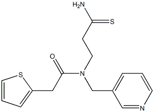 N-(2-carbamothioylethyl)-N-(pyridin-3-ylmethyl)-2-(thiophen-2-yl)acetamide Structure