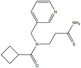 N-(2-carbamothioylethyl)-N-(pyridin-3-ylmethyl)cyclobutanecarboxamide 구조식 이미지