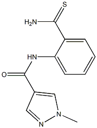 N-(2-carbamothioylphenyl)-1-methyl-1H-pyrazole-4-carboxamide 구조식 이미지