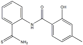 N-(2-carbamothioylphenyl)-2-hydroxy-4-methylbenzamide 구조식 이미지
