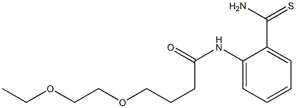 N-(2-carbamothioylphenyl)-4-(2-ethoxyethoxy)butanamide 구조식 이미지